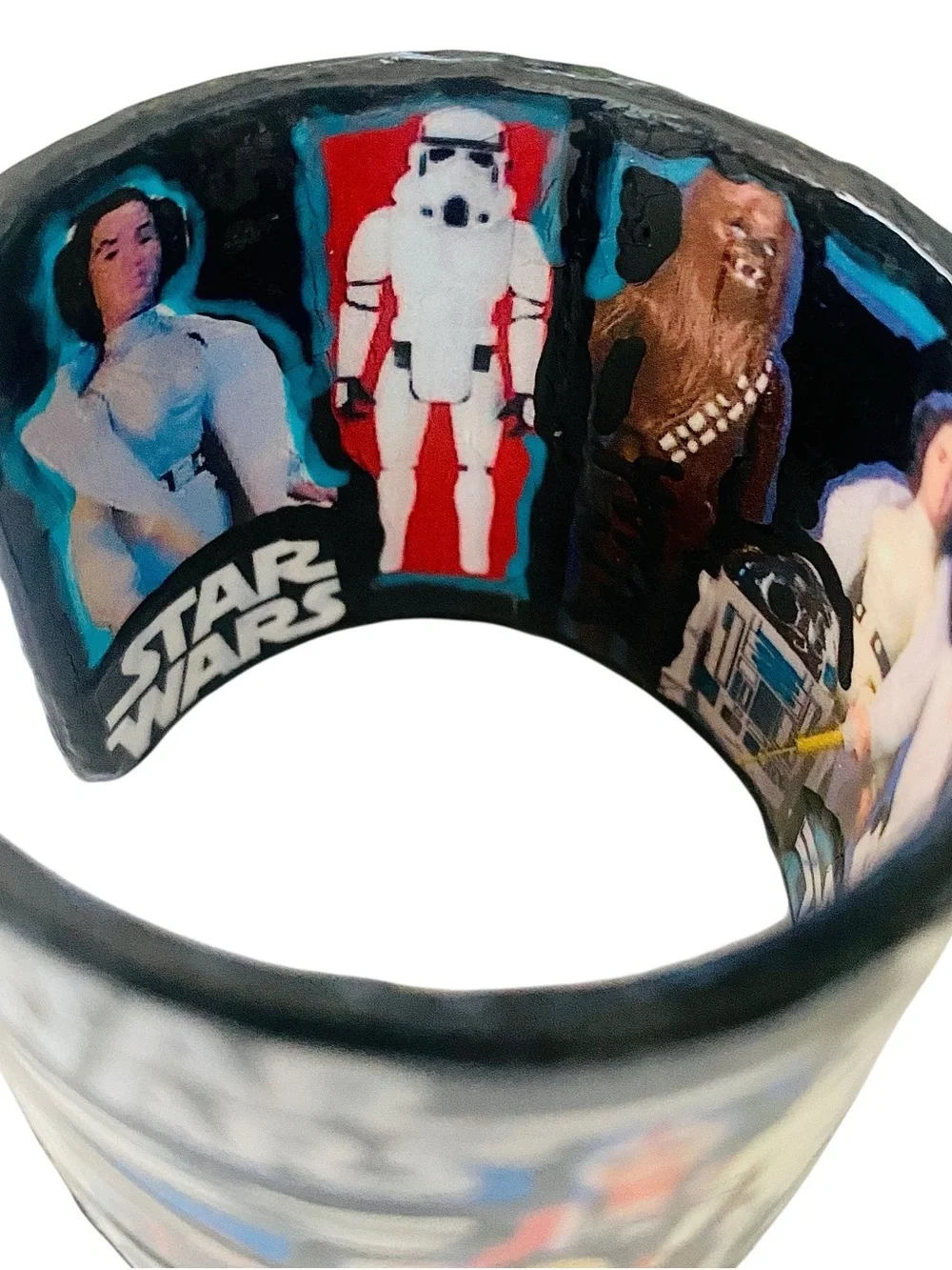 Star Wars Multi-Color Character Collage Wide Cuff Bracelet